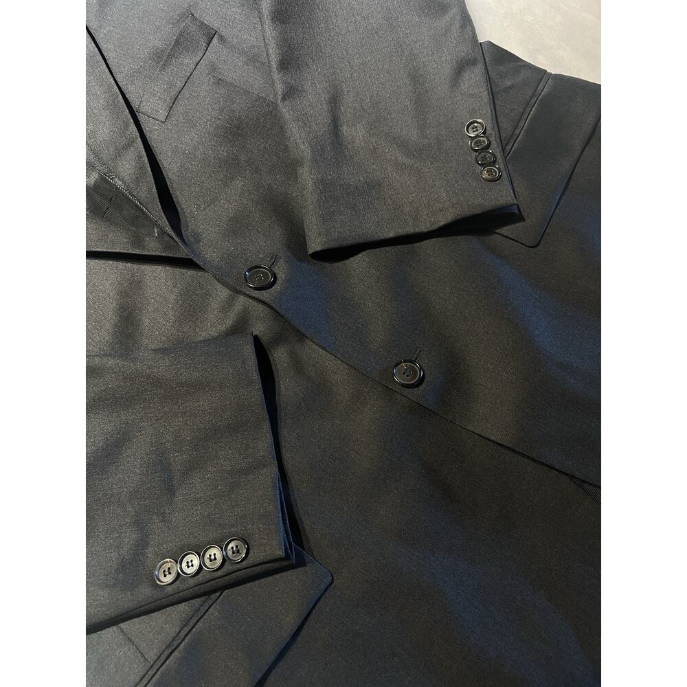 Hugo Boss 44R Solid Charcoal Gray Blazer Jacket Super 100s USA - Picture 9 of 16